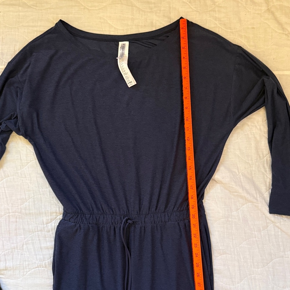 Fabletics Navy Blue Off-Shoulder Jumpsuit - Picture 10 of 14